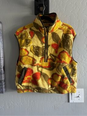 Toad&Co Floral Fleece Vest - Yellow/Orange